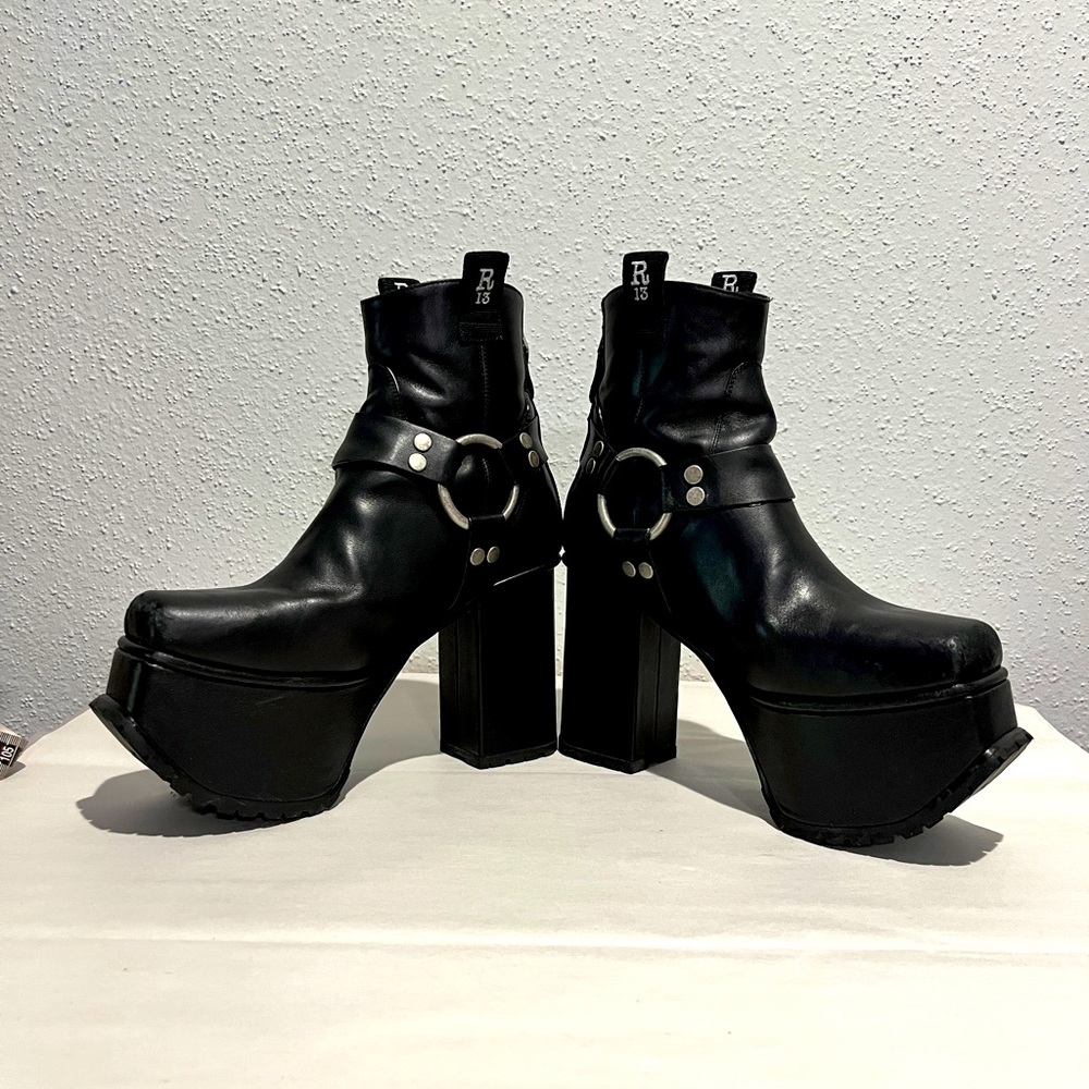 💥R13 harness platform boots Ladies 6 leather ❤️🔥Seriously preloved by me! 💥